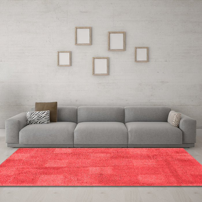 Modern Red Washable Rugs