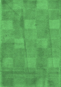 Checkered Emerald Green Modern Rug, abs5203emgrn