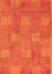 Checkered Orange Modern Rug, abs5203org