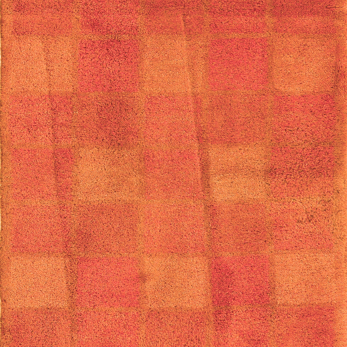 Checkered Orange Modern Rug, abs5203org