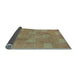 Sideview of Checkered Light Blue Modern Rug, abs5203lblu