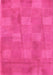 Checkered Pink Modern Rug, abs5203pnk