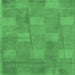 Square Checkered Emerald Green Modern Rug, abs5203emgrn