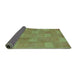 Sideview of Checkered Turquoise Modern Rug, abs5203turq