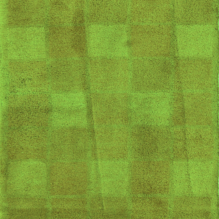 Machine Washable Checkered Green Modern Area Rugs, wshabs5203grn