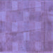 Square Machine Washable Checkered Blue Modern Rug, wshabs5203blu