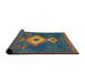 Sideview of Abstract Coffee Brown Southwestern Rug, abs5204