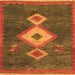 Square Southwestern Orange Country Rug, abs5204org