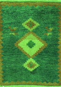 Southwestern Green Country Rug, abs5204grn