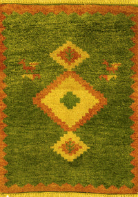 Southwestern Yellow Country Rug, abs5204yw