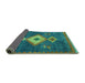 Sideview of Southwestern Turquoise Country Rug, abs5204turq