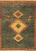 Southwestern Brown Country Rug, abs5204brn