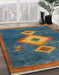Machine Washable Abstract Coffee Brown Rug in a Family Room, wshabs5204