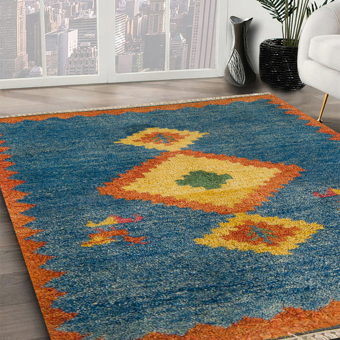 Machine Washable Abstract Coffee Brown Rug in a Family Room, wshabs5204