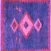 Square Southwestern Purple Country Rug, abs5204pur