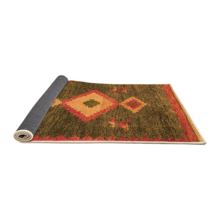 Sideview of Southwestern Orange Country Rug, abs5204org