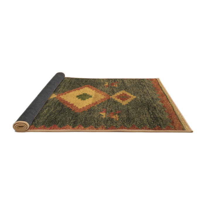 Sideview of Southwestern Brown Country Rug, abs5204brn