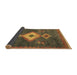 Sideview of Southwestern Brown Country Rug, abs5204brn