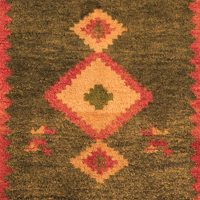 Machine Washable Southwestern Orange Country Area Rugs, wshabs5204org