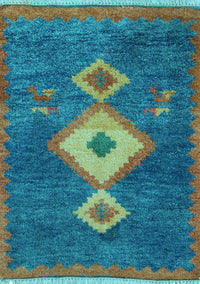 Southwestern Light Blue Country Rug, abs5204lblu