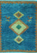 Southwestern Light Blue Country Rug, abs5204lblu