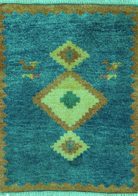 Southwestern Turquoise Country Rug, abs5204turq