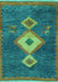 Southwestern Turquoise Country Rug, abs5204turq