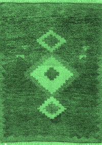 Southwestern Emerald Green Country Rug, abs5204emgrn