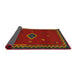 Sideview of Abstract Red Southwestern Rug, abs5205