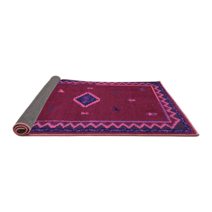 Sideview of Southwestern Purple Country Rug, abs5205pur