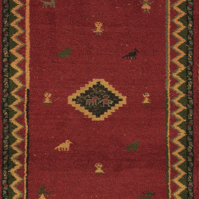 Machine Washable Southwestern Brown Country Rug, wshabs5205brn