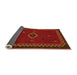 Sideview of Southwestern Orange Country Rug, abs5205org