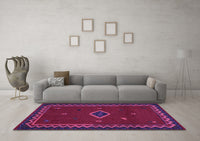 Machine Washable Southwestern Purple Country Rug, wshabs5205pur