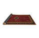 Sideview of Southwestern Brown Country Rug, abs5205brn