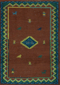 Southwestern Light Blue Country Rug, abs5205lblu