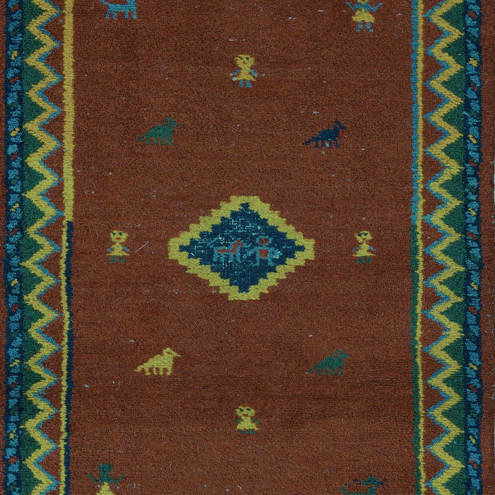 Southwestern Light Blue Country Rug, abs5205lblu