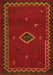 Machine Washable Southwestern Orange Country Area Rugs, wshabs5205org