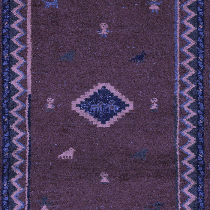 Machine Washable Southwestern Blue Country Rug, wshabs5205blu