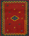 Abstract Red Southwestern Rug, abs5205