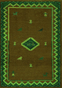 Southwestern Green Country Rug, abs5205grn