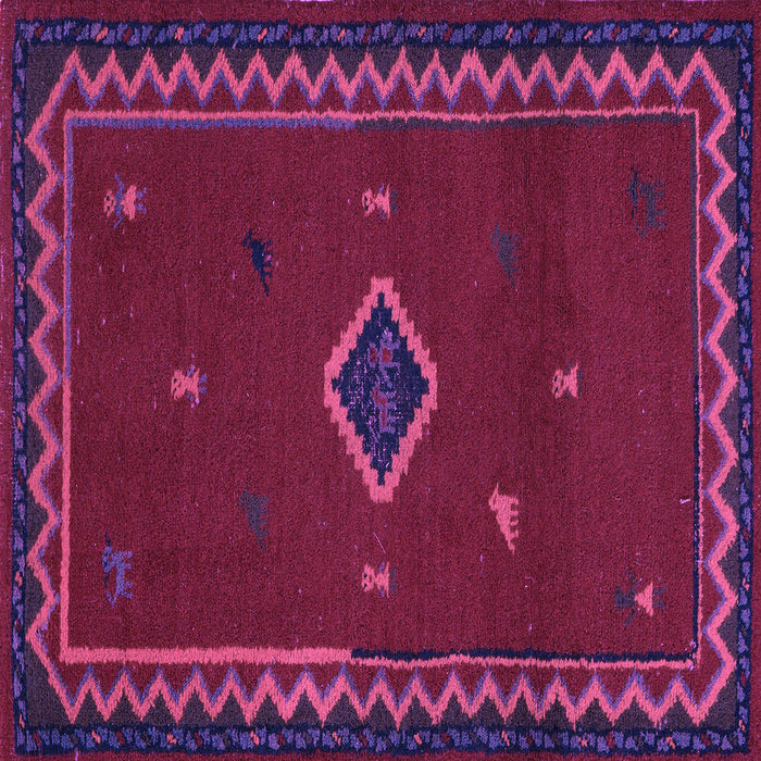 Square Southwestern Purple Country Rug, abs5205pur