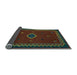 Sideview of Southwestern Light Blue Country Rug, abs5205lblu