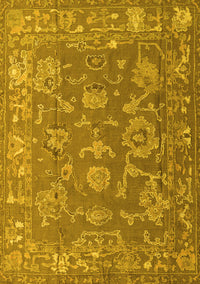 Abstract Yellow Modern Rug, abs5206yw