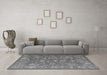 Machine Washable Abstract Gray Modern Rug in a Living Room,, wshabs5206gry