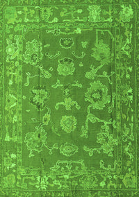 Abstract Green Modern Rug, abs5206grn