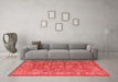 Modern Red Washable Rugs