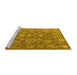 Sideview of Machine Washable Abstract Yellow Modern Rug, wshabs5206yw