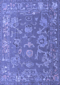 Abstract Blue Modern Rug, abs5206blu