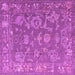 Square Abstract Purple Modern Rug, abs5206pur