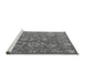 Sideview of Machine Washable Abstract Gray Modern Rug, wshabs5206gry